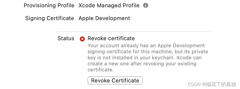 Xcode Revoke certificate