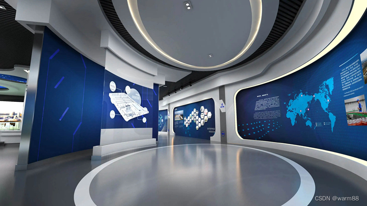 Three forms of multimedia technology commonly used in enterprise exhibition hall design