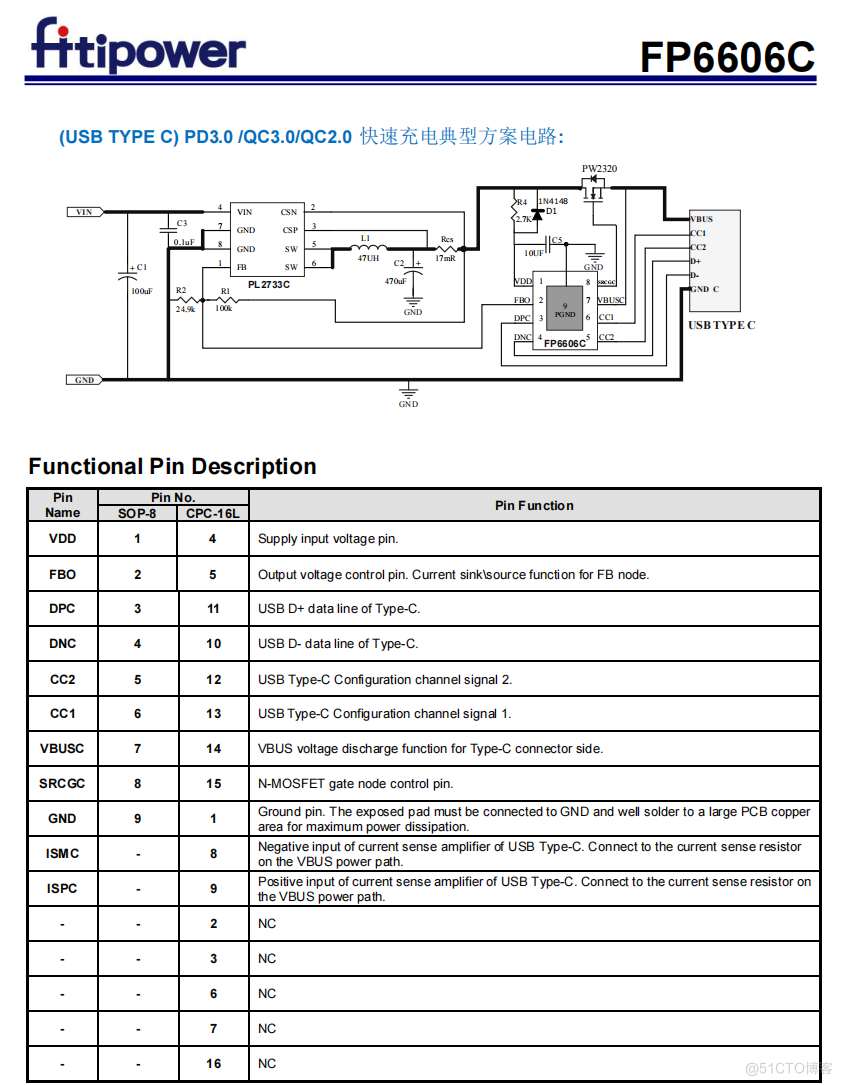 FP6606CLP5 SOP-8 USB Type-C和PD充电控制器_FP6606CLP5_03