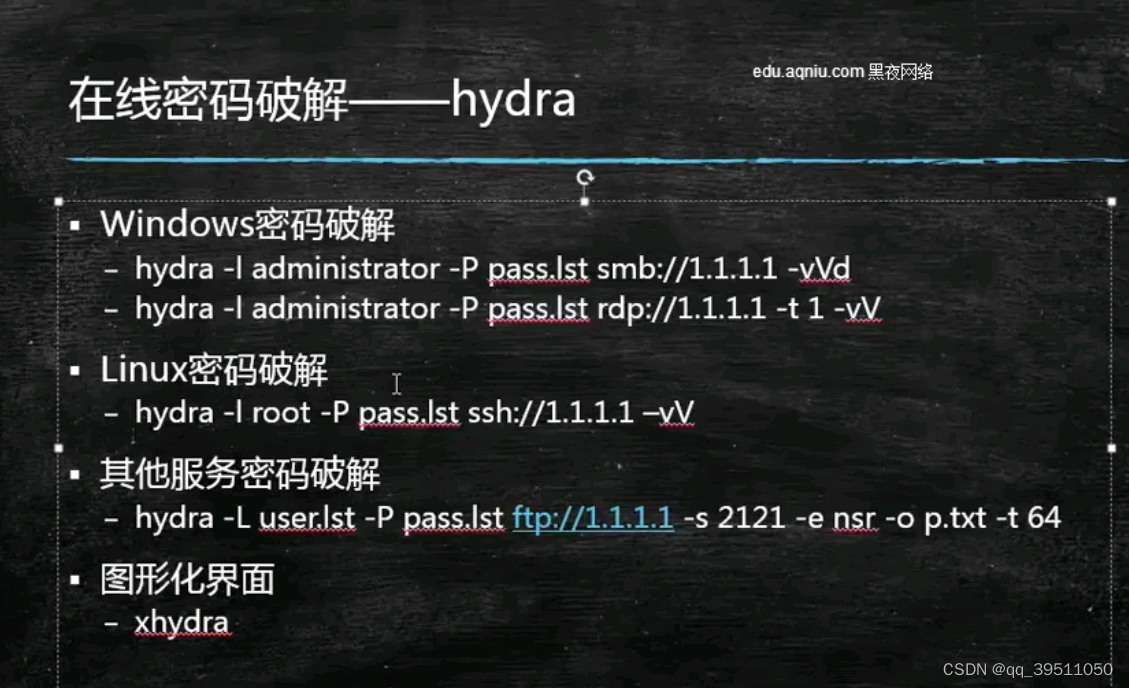 Hydra common commands