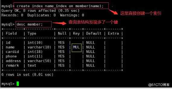 MYSQL Database index _ Field _03