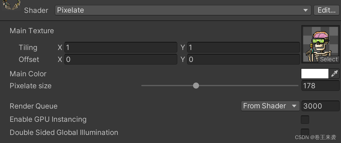 [shaders realize pixelate mosaic effect _shader effect Chapter 7]