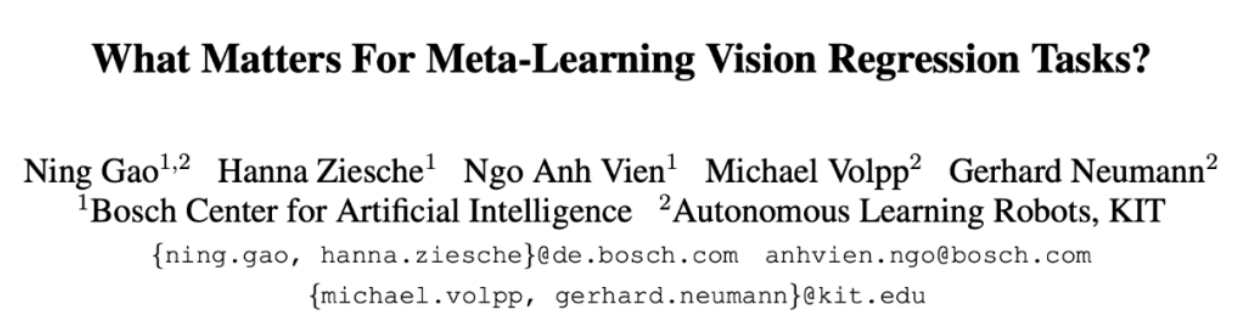 CVPR 2022 | meta learning performance in image regression task