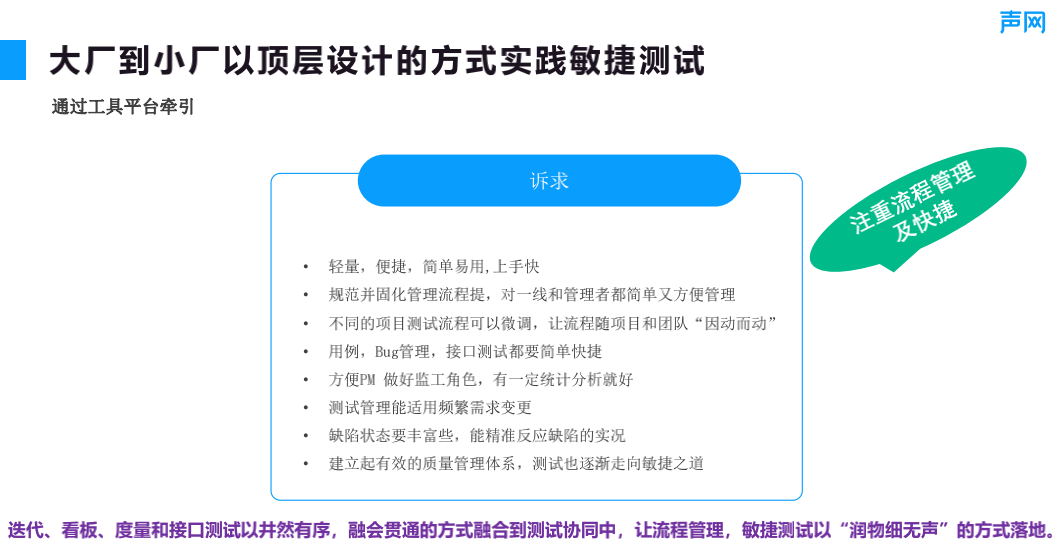 创业团队如何落地敏捷测试，提升质量效能？丨声网开发者创业讲堂 Vol.03