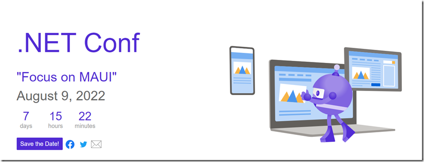 8月份的.NET Conf 活动 专注于 .NET MAUI