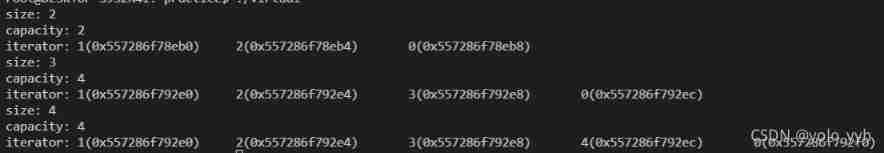 Failure of vector insertion element iterator in STL