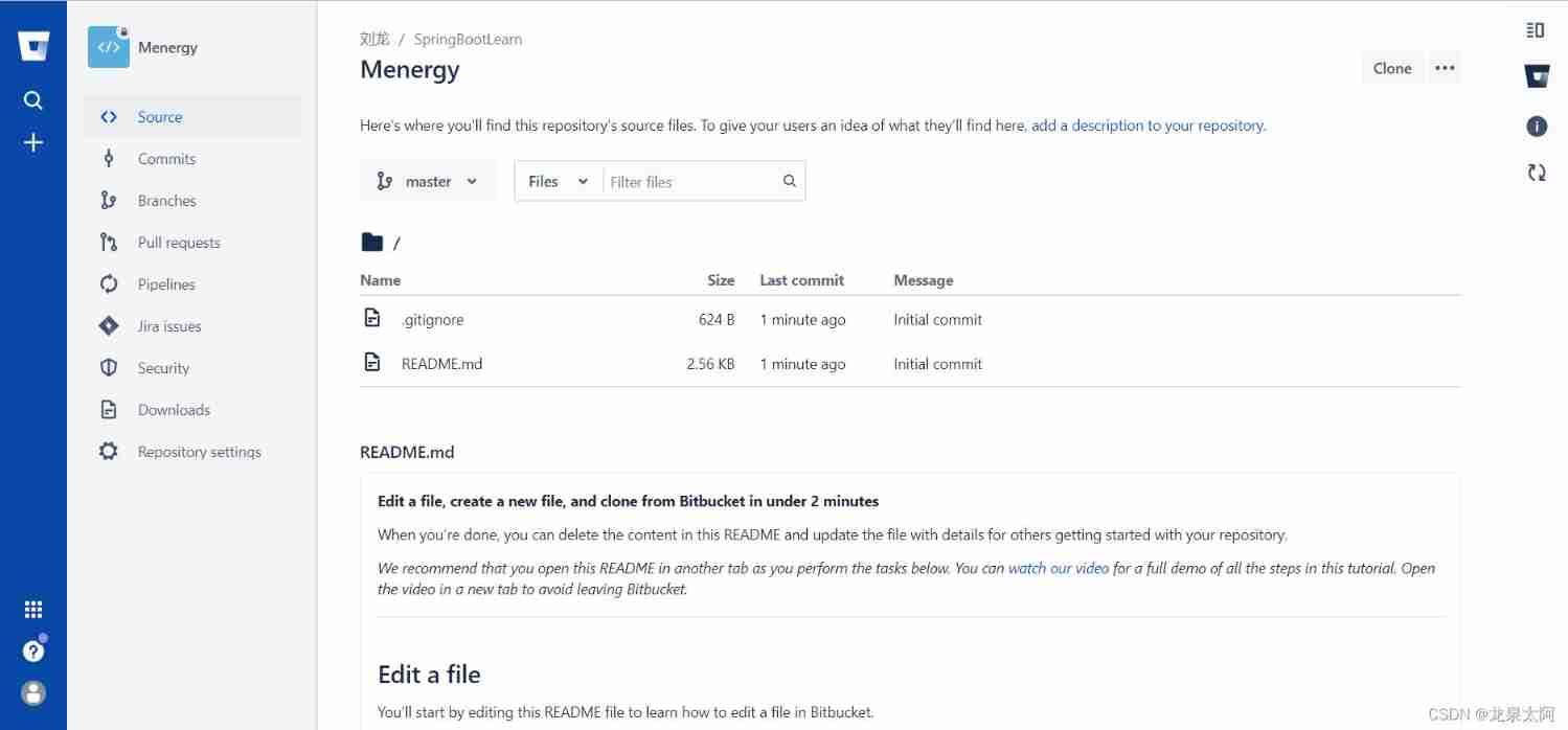 Bitbucket installation configuration