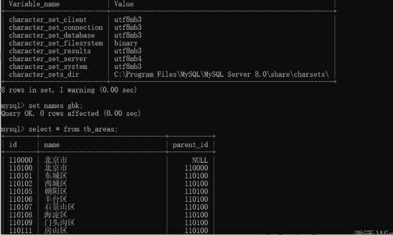 Mysql database import SQL file display garbled code