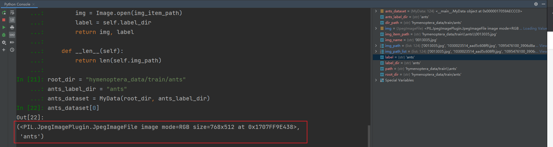 Pytorch load data