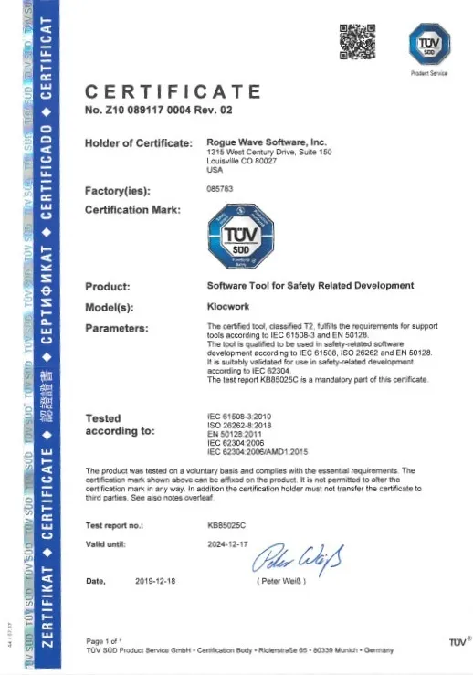 Klocwork code static analysis tool