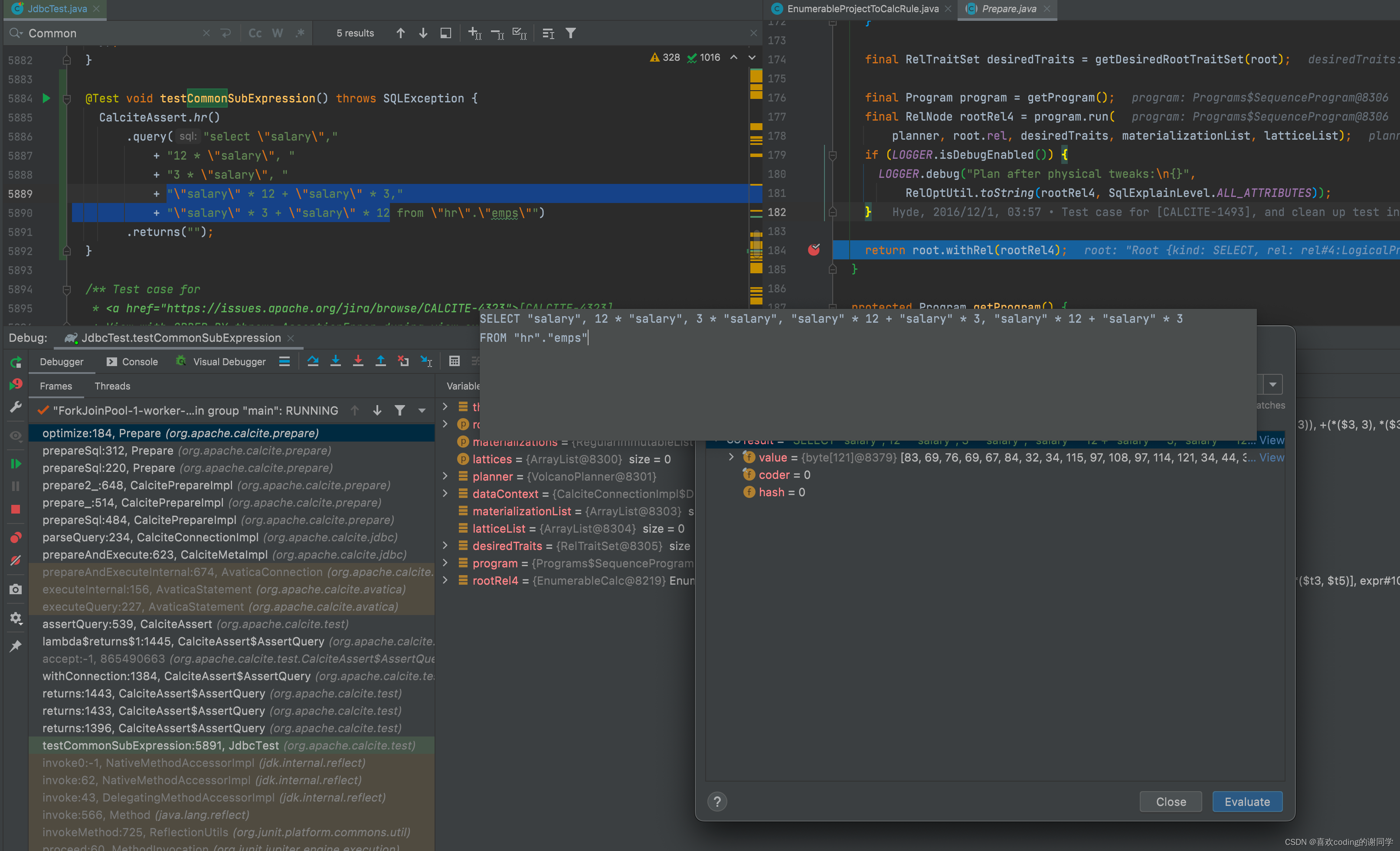 On Calc optimization of calcite