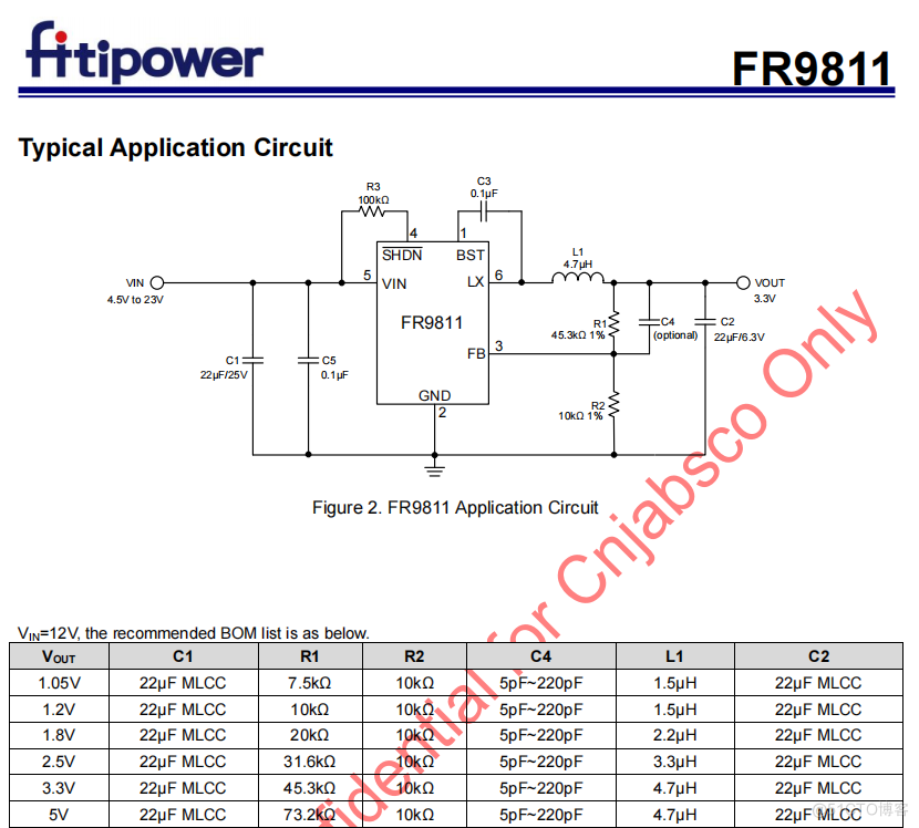 FR9811S6 SOT-23-6 23V，2A同步降压DC/DC转换器_同步降压DC/DC转换器_02