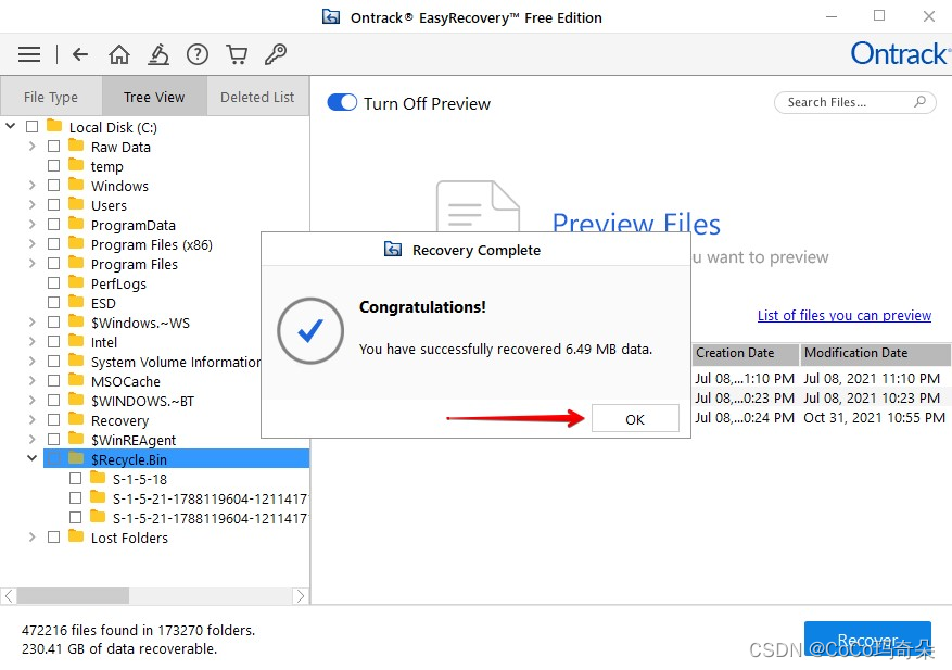 Application of the latest version of Ontrack easyrecovery computer data recovery software