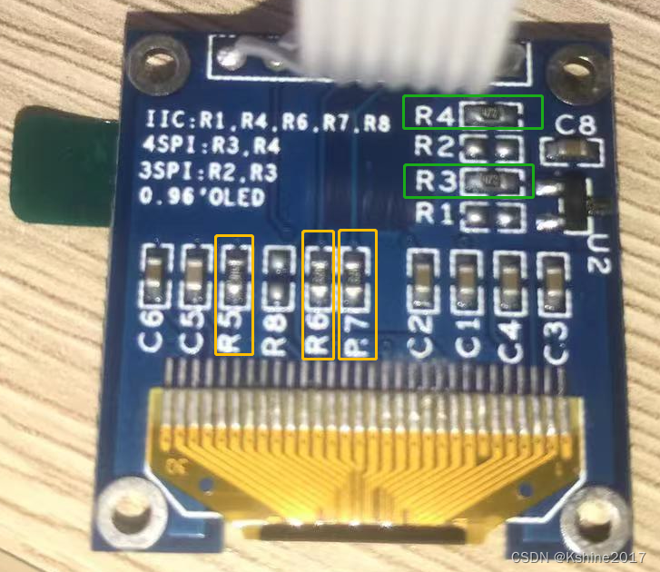 Use of OLED screen