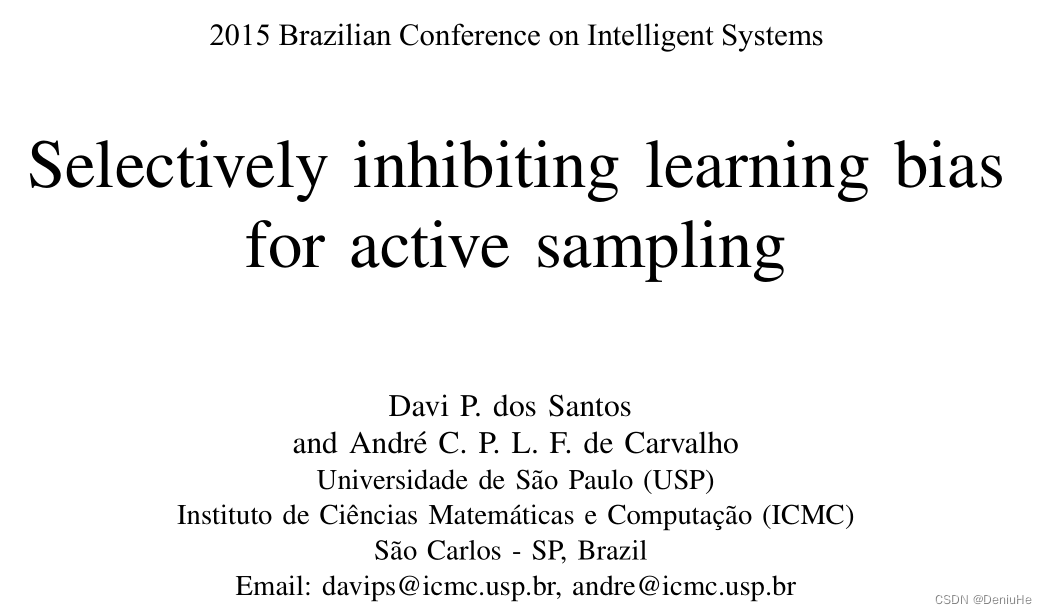 Selectively inhibiting learning bias for active sampling