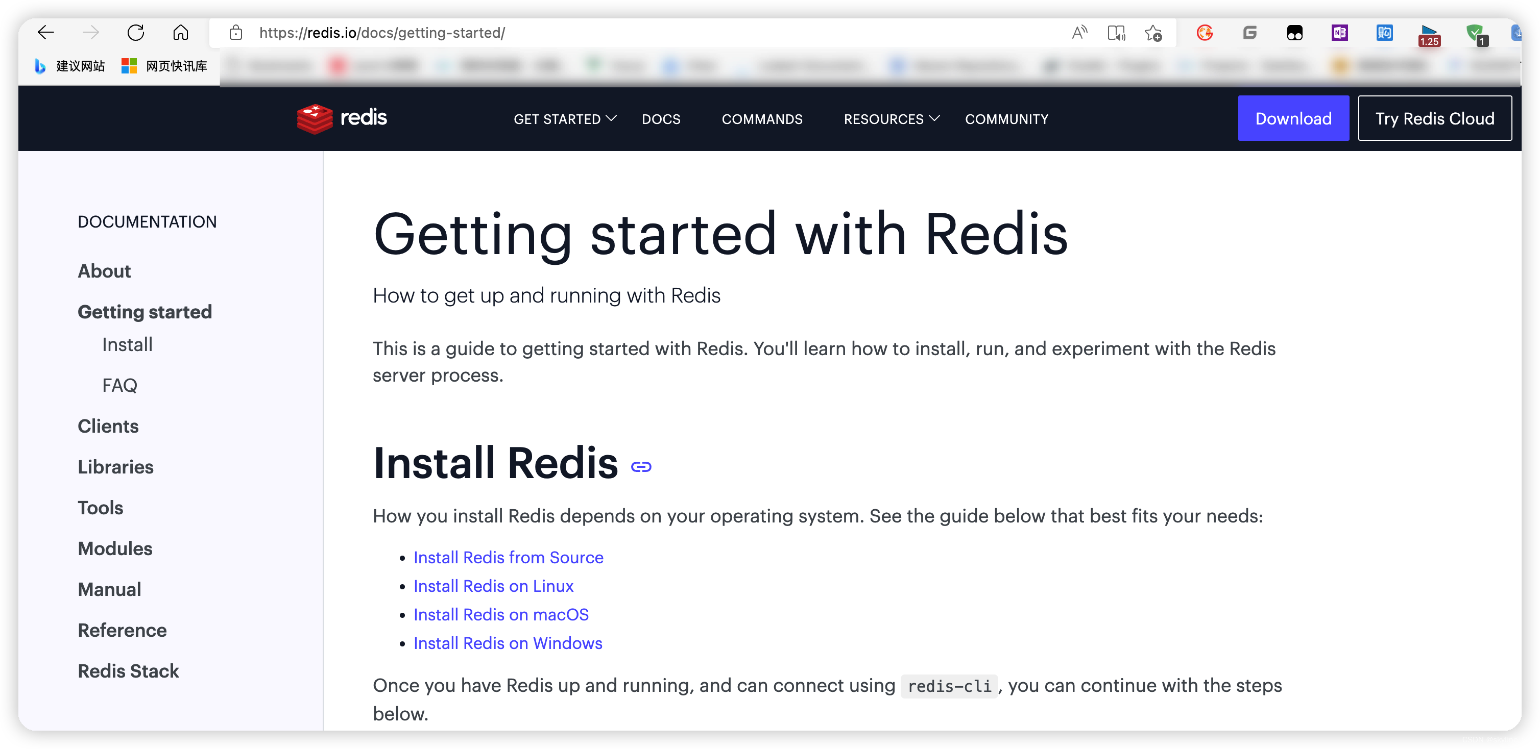 Install redis from zero