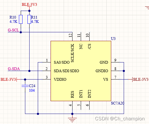 SC7A20 (Silan Micro-Accelerometer) Example