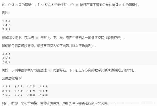 (bfs+GOOD) acwing 845. Eight digit