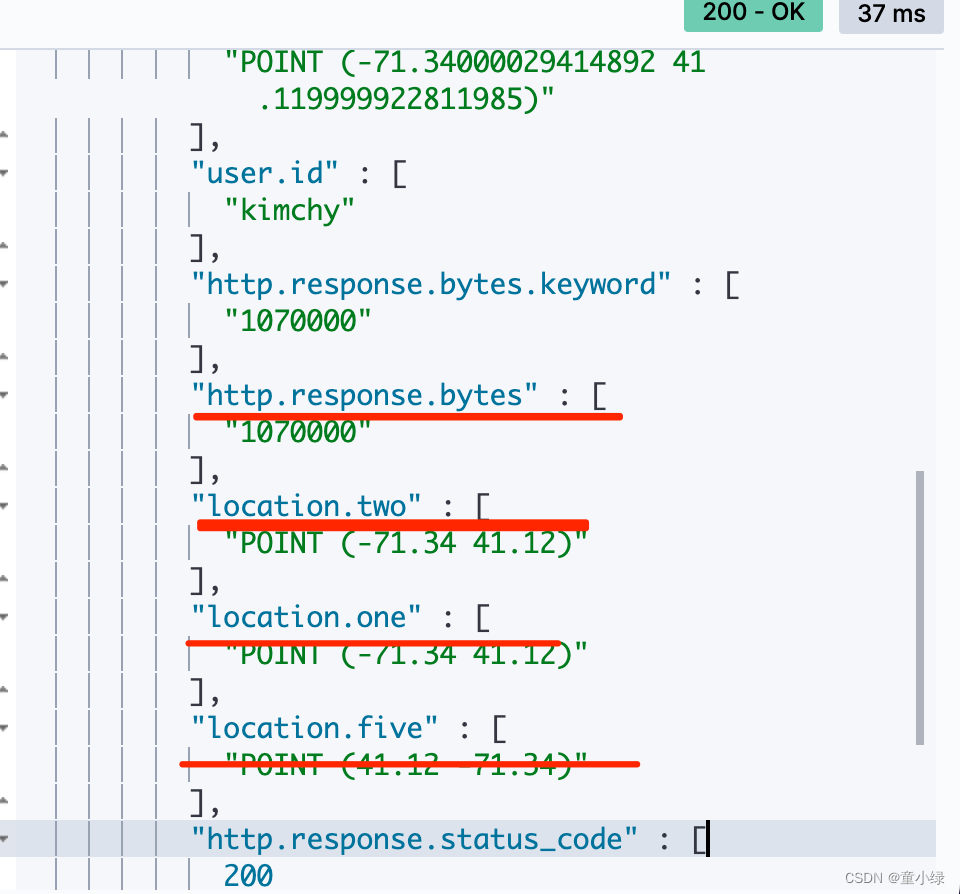 Es- retrieve the selected field from the search
