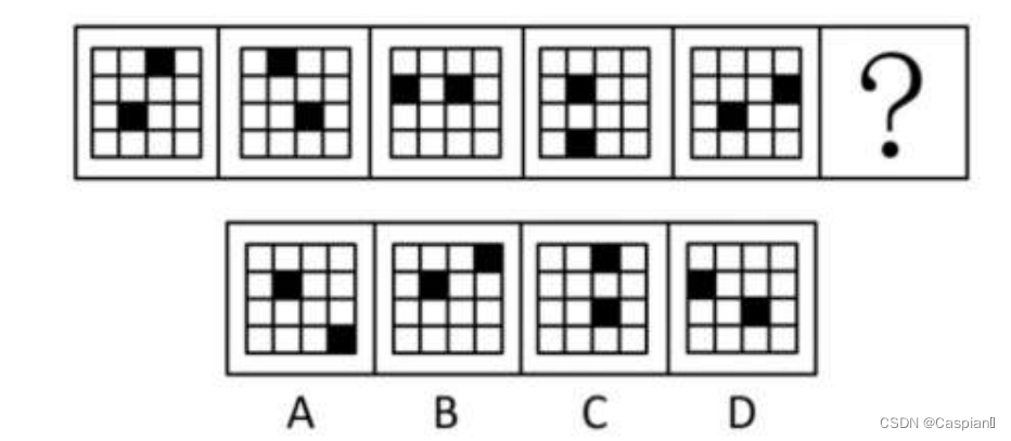 Line test - graphic reasoning - 2 - black and white lattice class