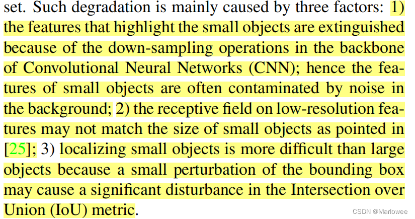  Small target detection challenges 