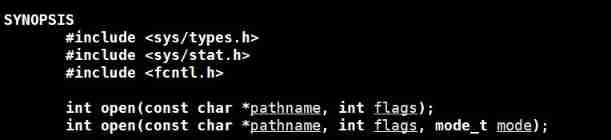 System file interface open