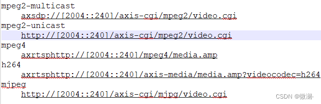 The URL in the RTSP setup header of the axis device cannot take a parameter