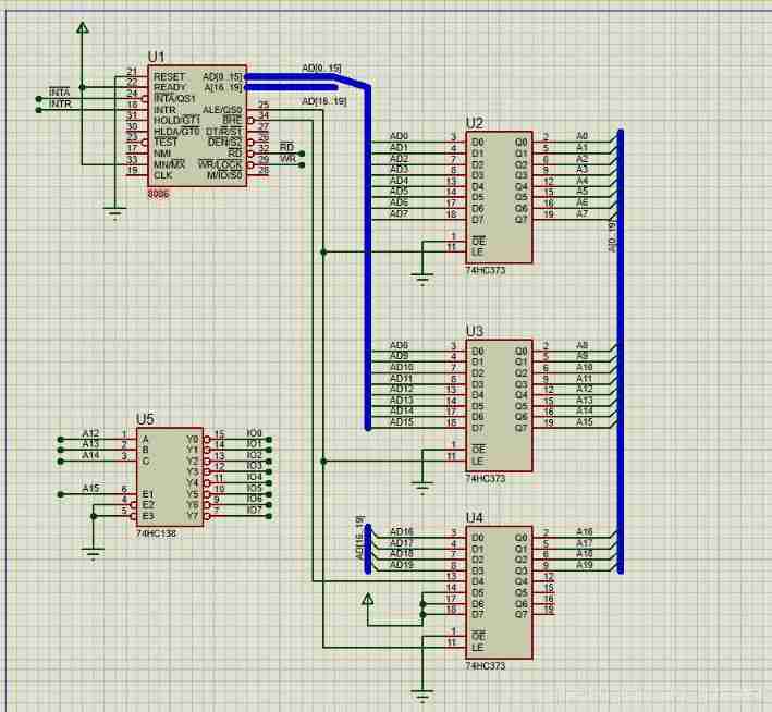 16 channel water lamp experiment based on Proteus (assembly language)