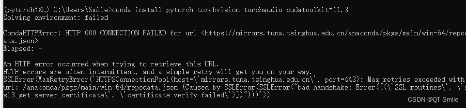 There is a bug in installing CONDA environment