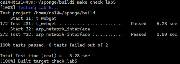 【斯坦福计网CS144项目】Lab5: NetworkInterface