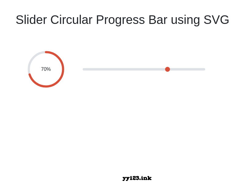 Svg+js drag slider round progress bar