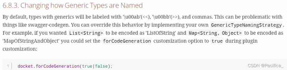 forCodeGeneration Method official website description 