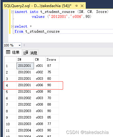 【数据库和SQL学习笔记】7.SQL中的插入（INSERT）、删除（DELETE）、更新（UPDATE）