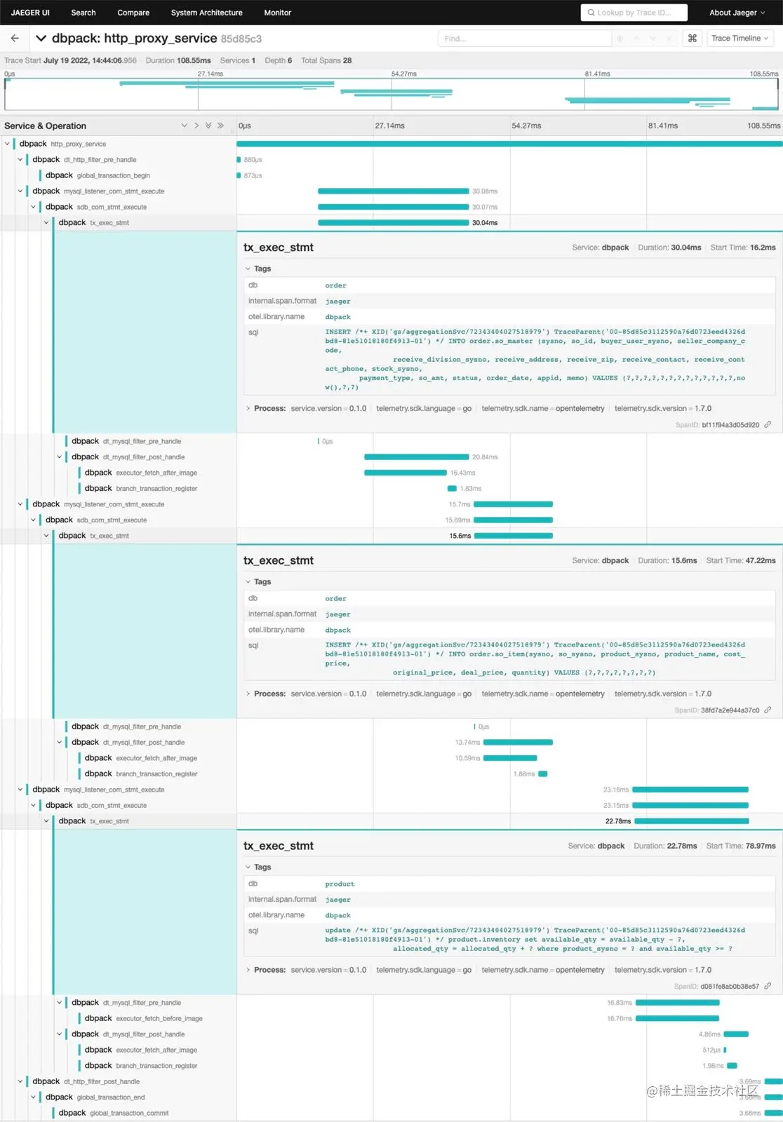 Detailed explanation of DBPack SQL Tracing function and data encryption function