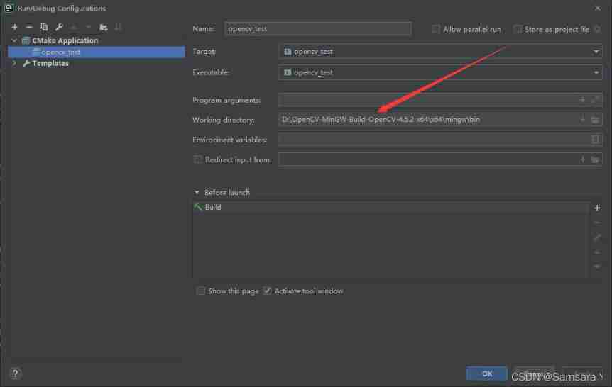 Clion configuration of opencv