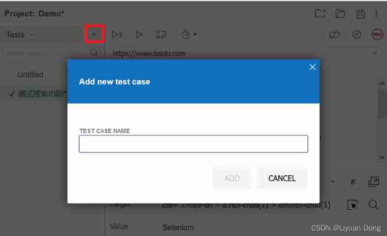 Selenium ide installation recording and local project maintenance