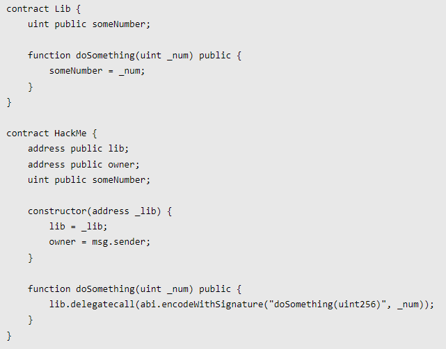 Intelligent security contract - delegatecall (2)