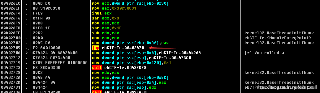 CTF reverse entry question - dice