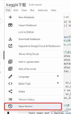 Use the kaggle training model and download your own training model