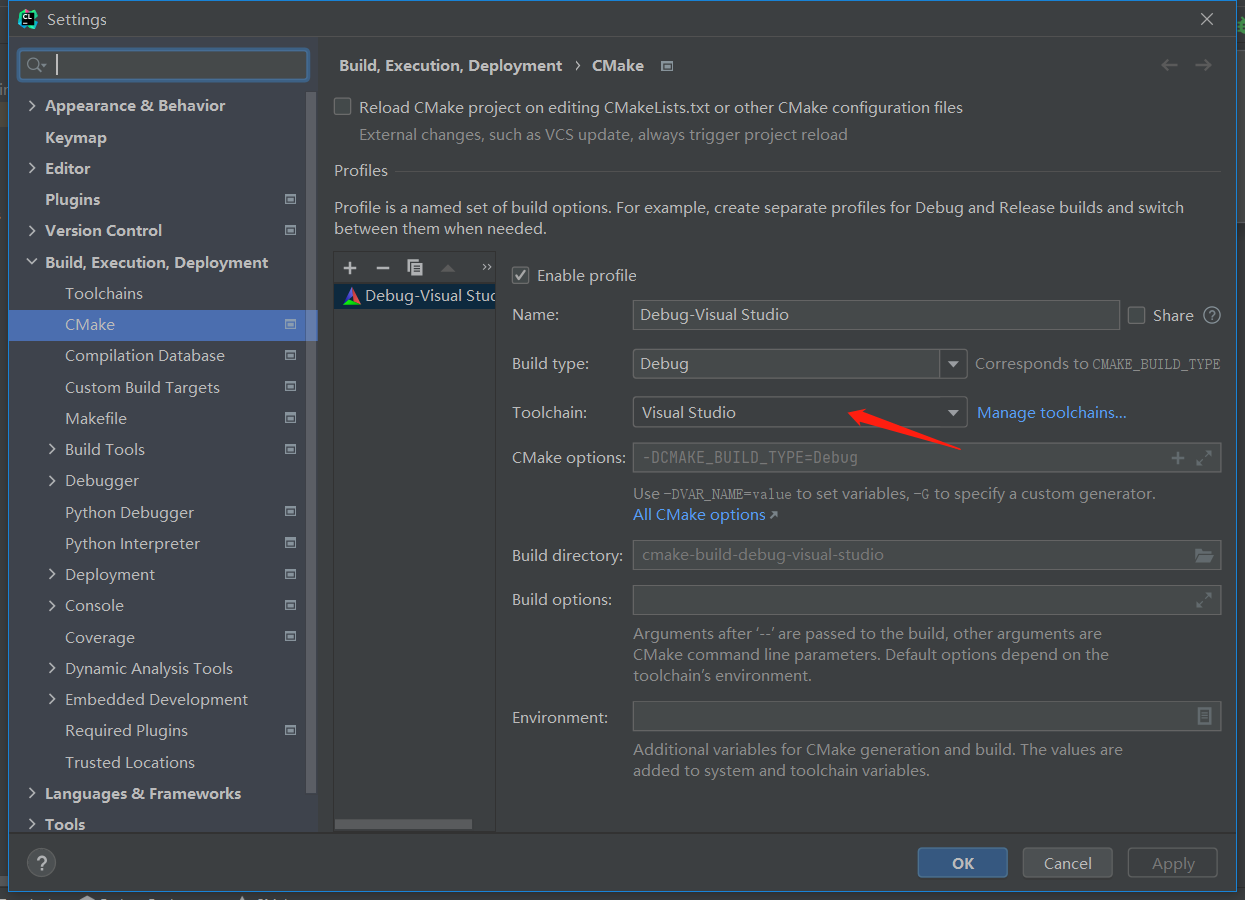 Clion configures Visual Studio (MSVC) and JOM multi-core compilation