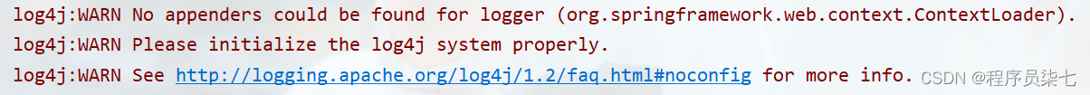 解决：log4j:WARN Please initialize the log4j system properly.