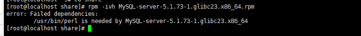 Notes on problems - /usr/bin/perl is needed by mysql-server-5.1.73-1 glibc23.x86_ sixty-four