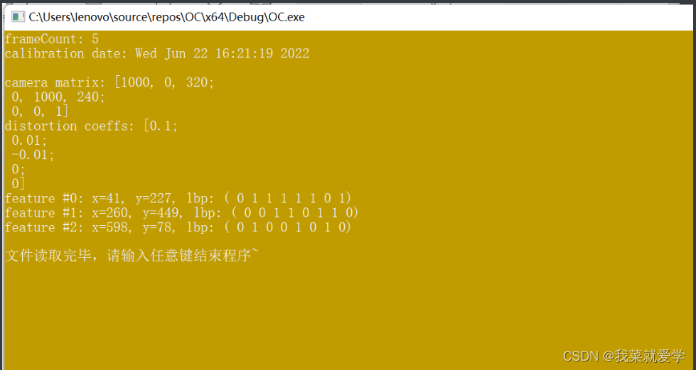 [opencv] - input and output XML and yaml files