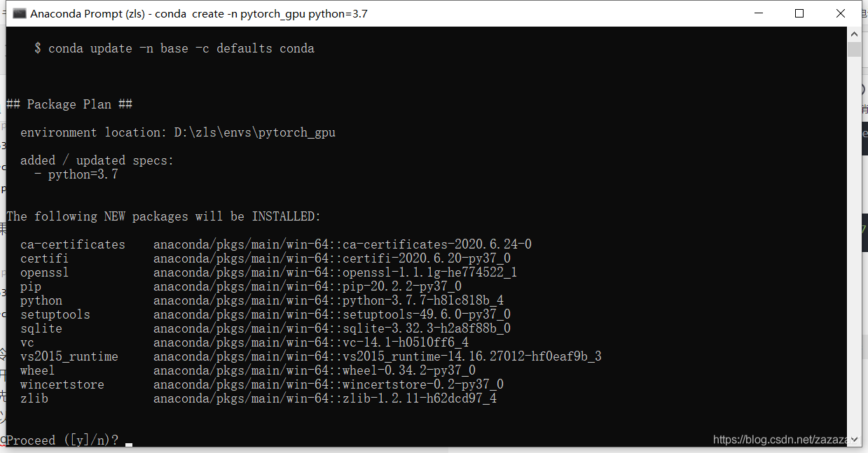 anaconda虚拟环境安装pytorch gpu版本