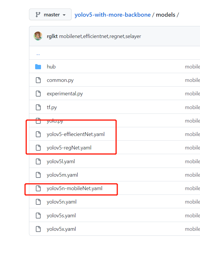 Warehouse of multiple backbone versions of yolov5