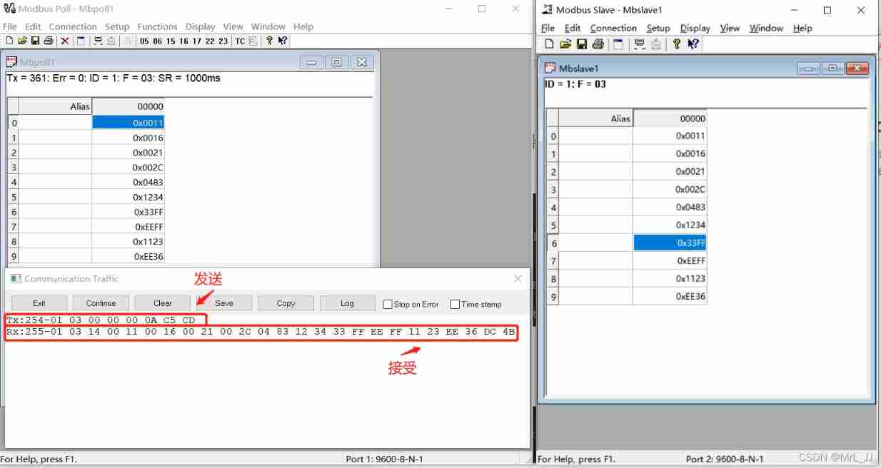 Analysis and test of ModbusRTU communication protocol