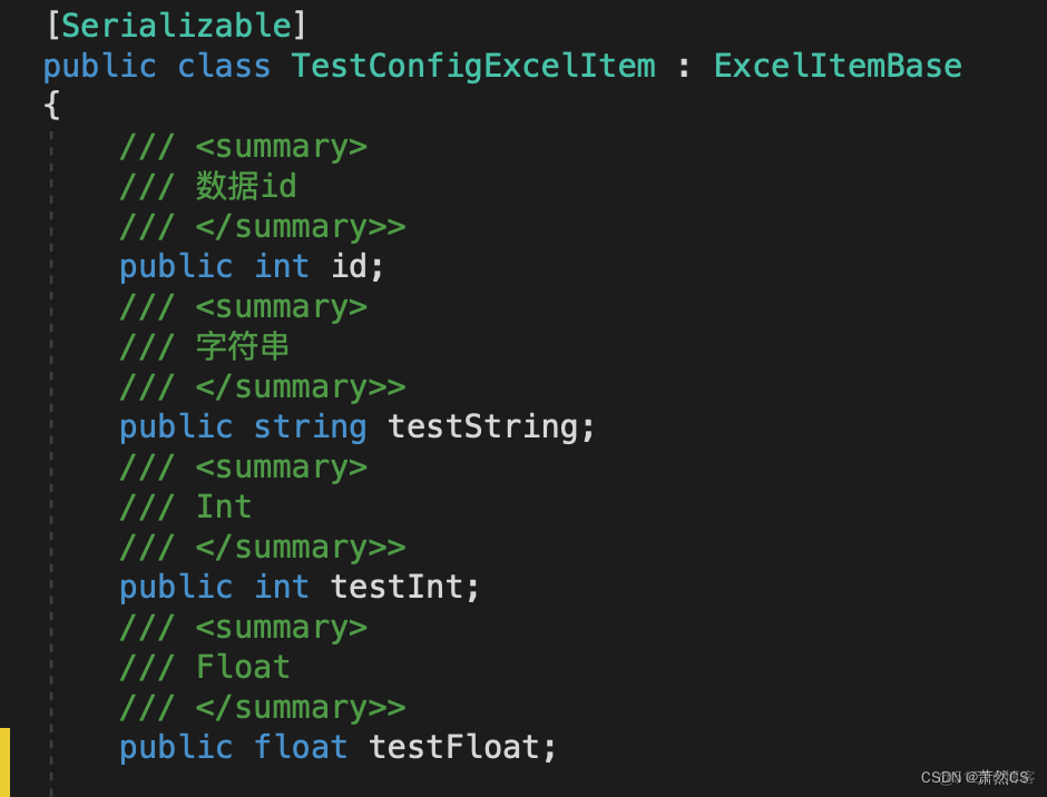 【Unity】 Upgraded version ·Excel Data analysis , Automatically create corresponding C# class , Automatically create ScriptableObject Generating classes , Automatic serialization Asset file _ Tool class _02