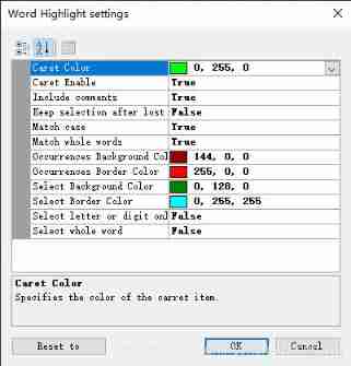 Vs tool word highlight with margin