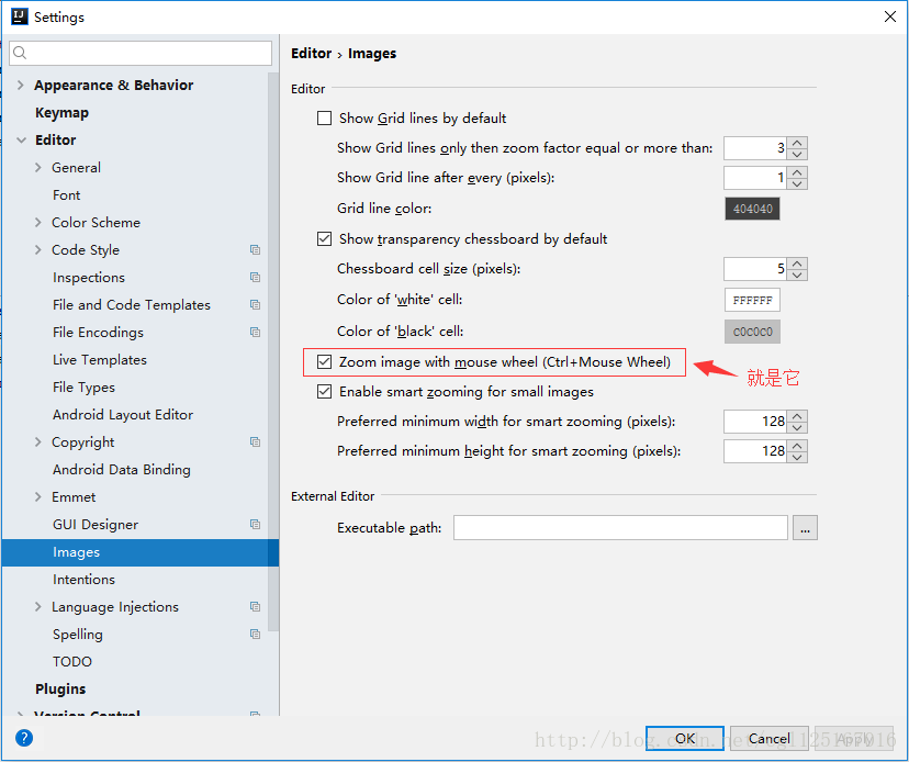 鼠标滚轮调整图片大小设置