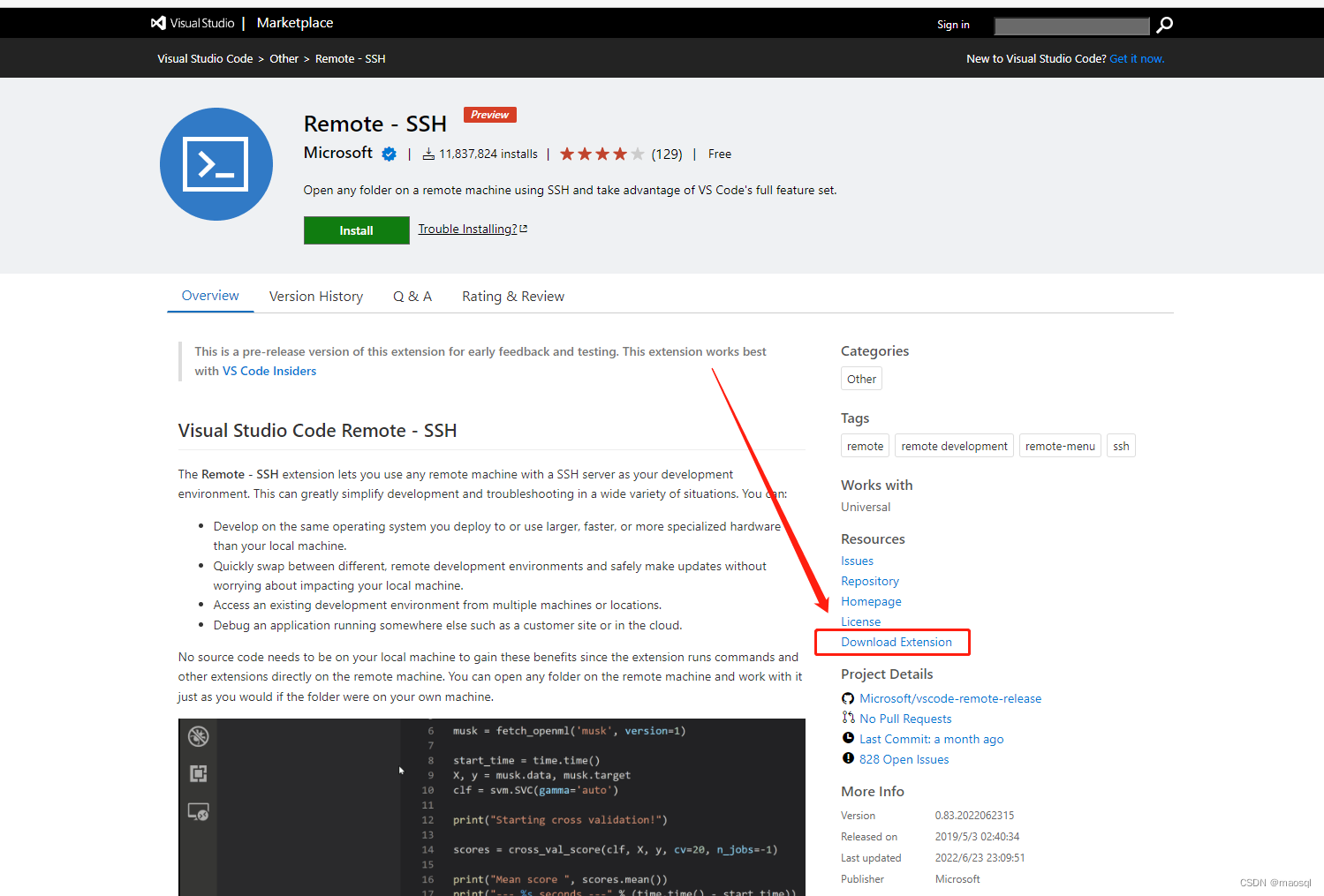 Vscode intranet access server